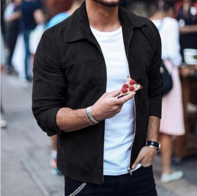 Levoire | Veste Pour Hommes Avec Col Châle Et Fermeture Éclair Look Élégant