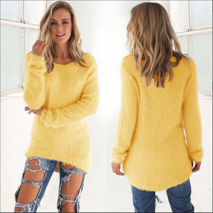Levoire | Confortable, Pull En Tricot Chaud Jaune