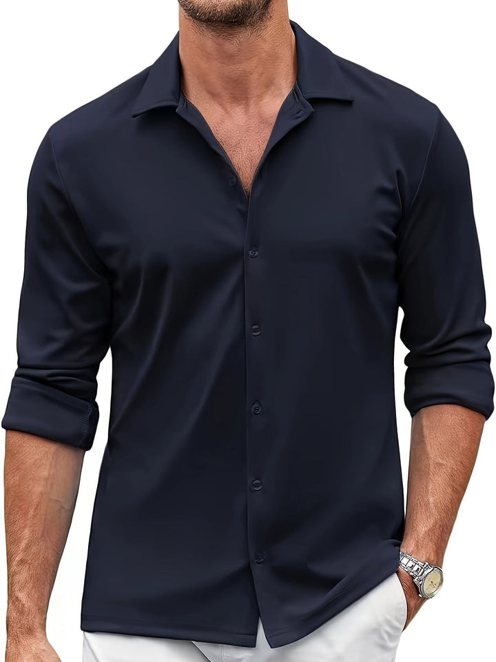 Levoire | Chemise Officielle Pour Homme Unie Avec Revers