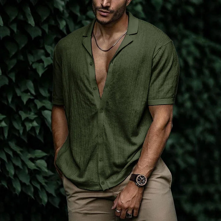 Levoire | Chemise Pour Homme Élégante Et Confortable Avec Boutons Vert