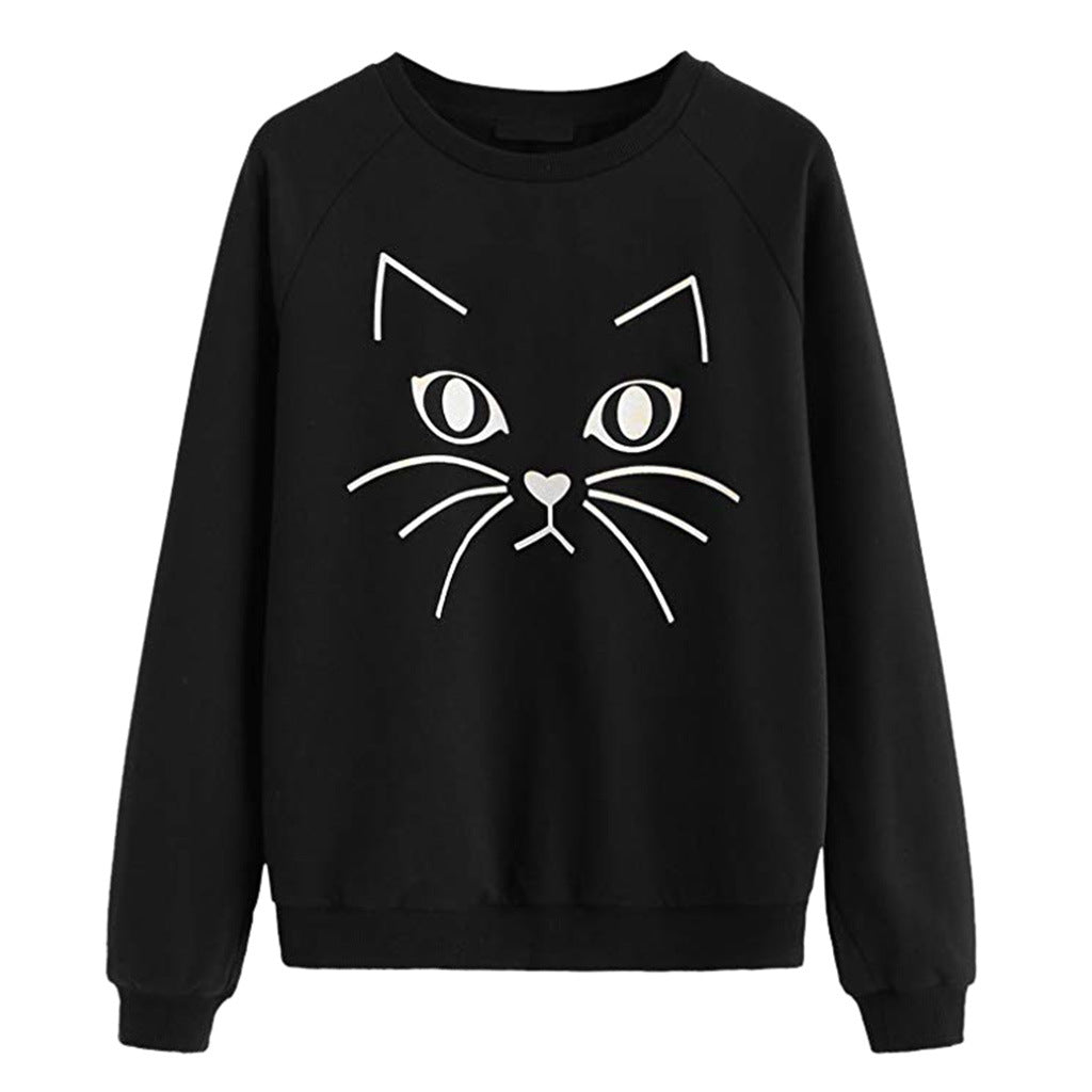Sweatshirt pour femmes avec motif de chat Levoire