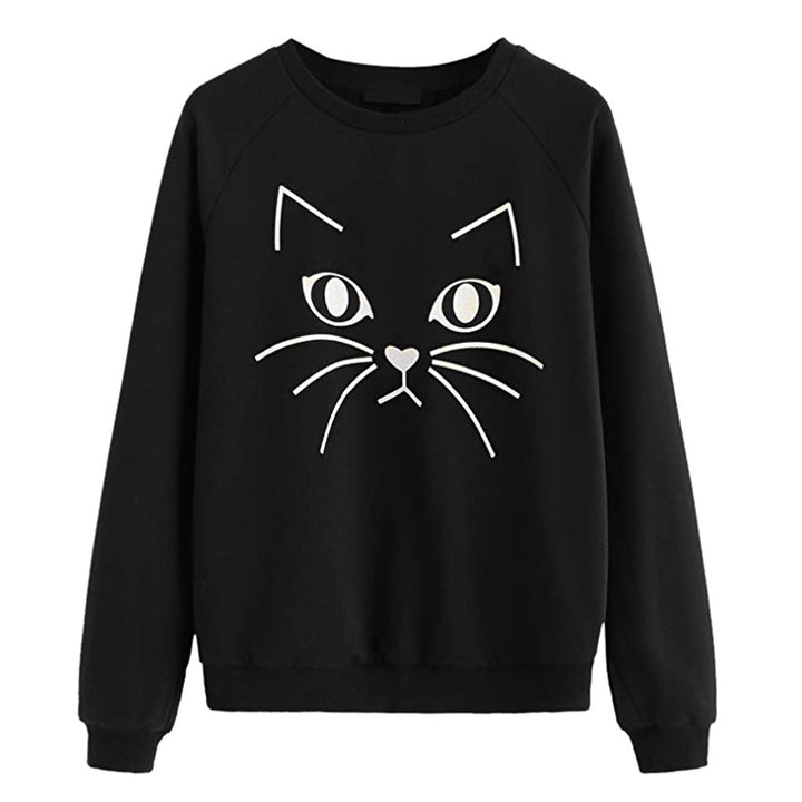 Sweatshirt pour femmes avec motif de chat Levoire