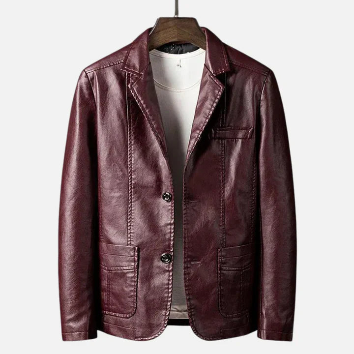 Levoire | Veste En Cuir Classique Vin rouge