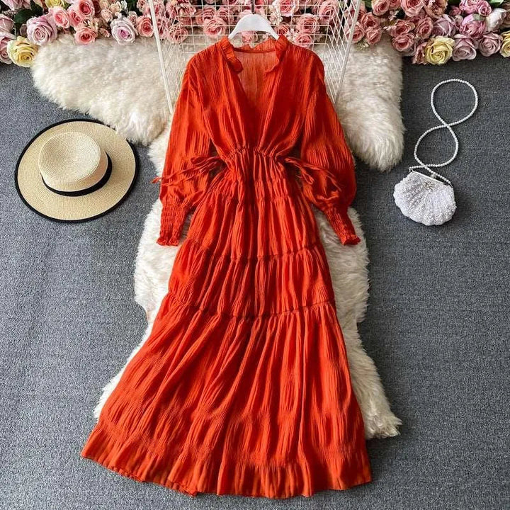Levoire | Robe femme à ourlet large Orange Taille moyenne