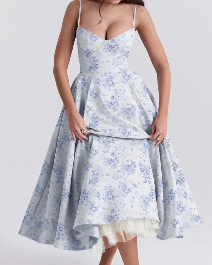 Levoire | Robe d'été aérienne avec détail de corsage Blaublümt