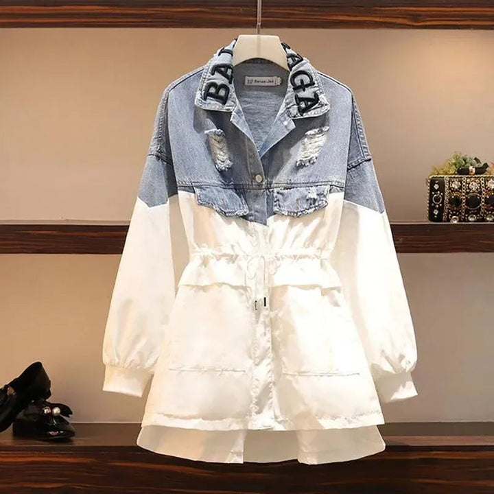 Levoire | Veste en patchwork en denim Blanc