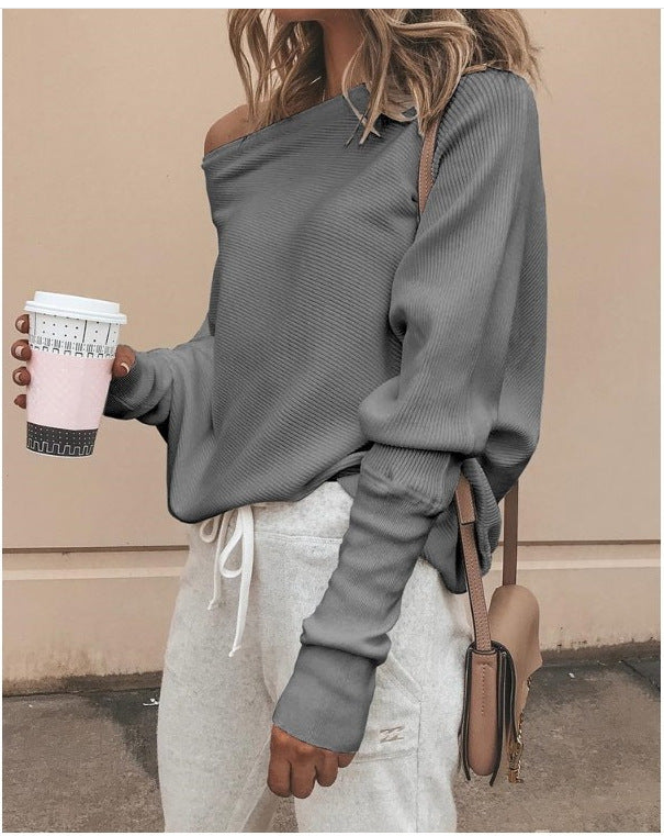 Levoire | Sexy Off Shoulder Pull-Over Gris