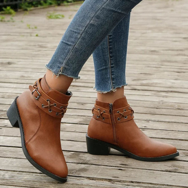 Levoire | Bottes De Vin À Tige Basse À Bout Rond Pour Femmes