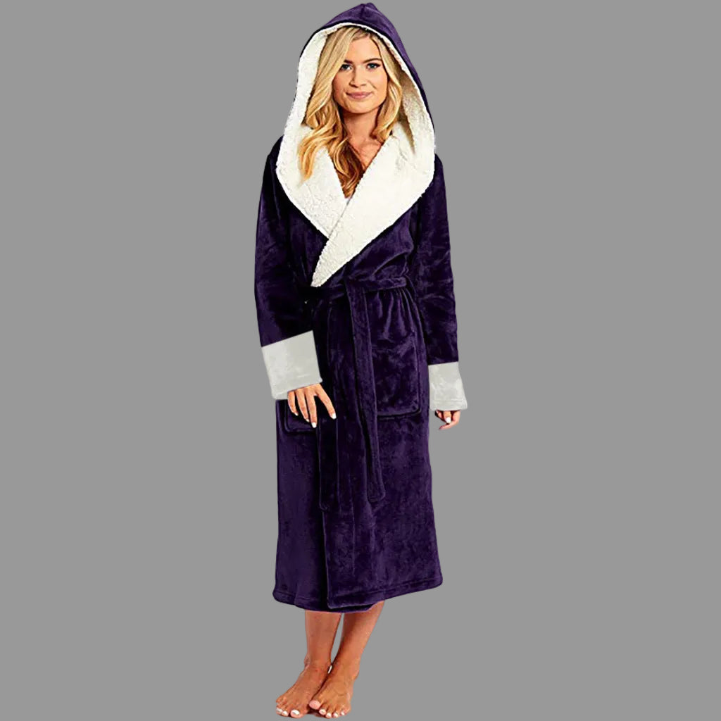 Avriane | Peignoir de luxe - Femmes - Douce capuche et détails pratiques
