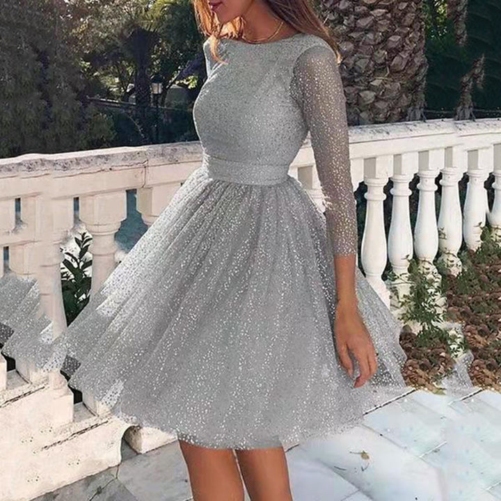 Levoire | Taille élégante Plus-taille Vêtements pour femmes Robe Gris