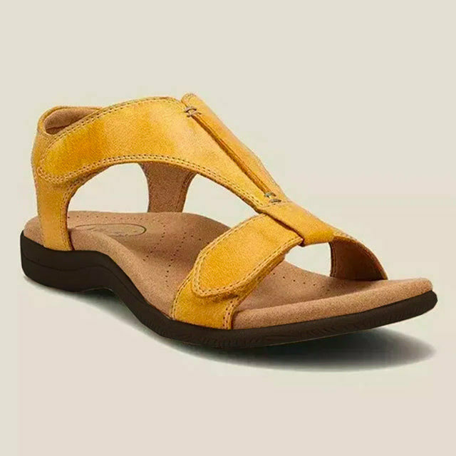 Levoire | Velcro Vintage De Couleur Unie Jaune