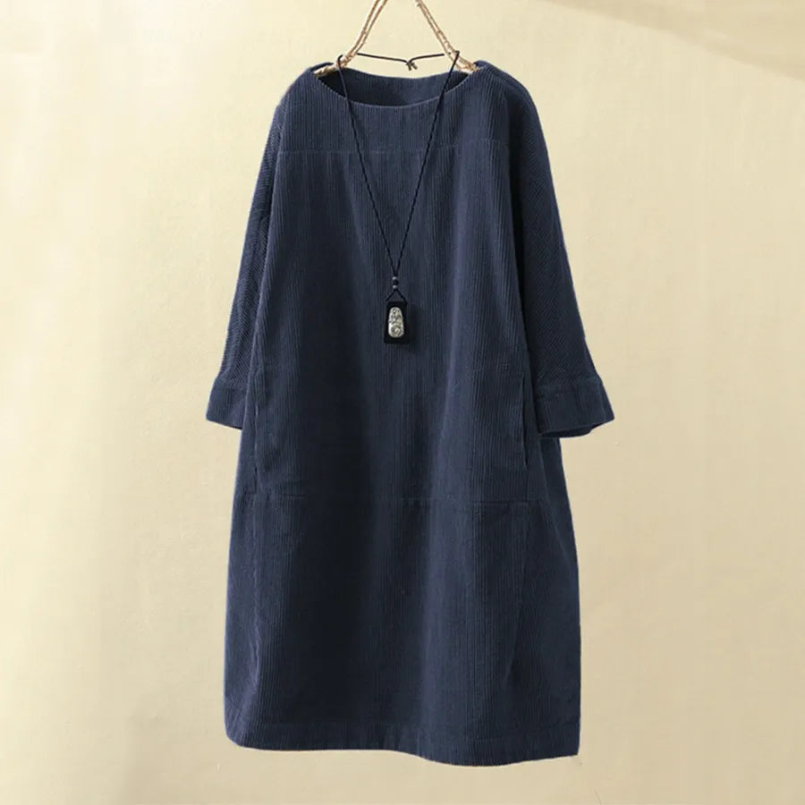 Levoire | Robe À Cordon Stylée Bleu foncé