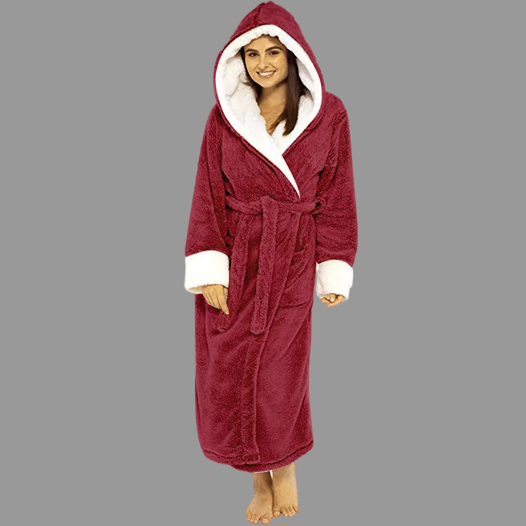 Avriane | Peignoir de luxe - Femmes - Douce capuche et détails pratiques
