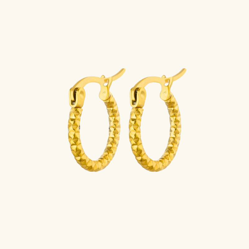 Levoire | Boucles D'Oreilles Créoles Dorées Or 15mm