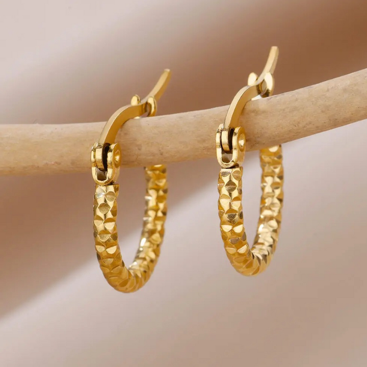 Levoire | Boucles D'Oreilles Créoles Dorées