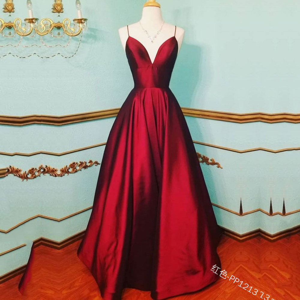 Levoire | Robe de soirée élégante à décolleté en V sans bretelles