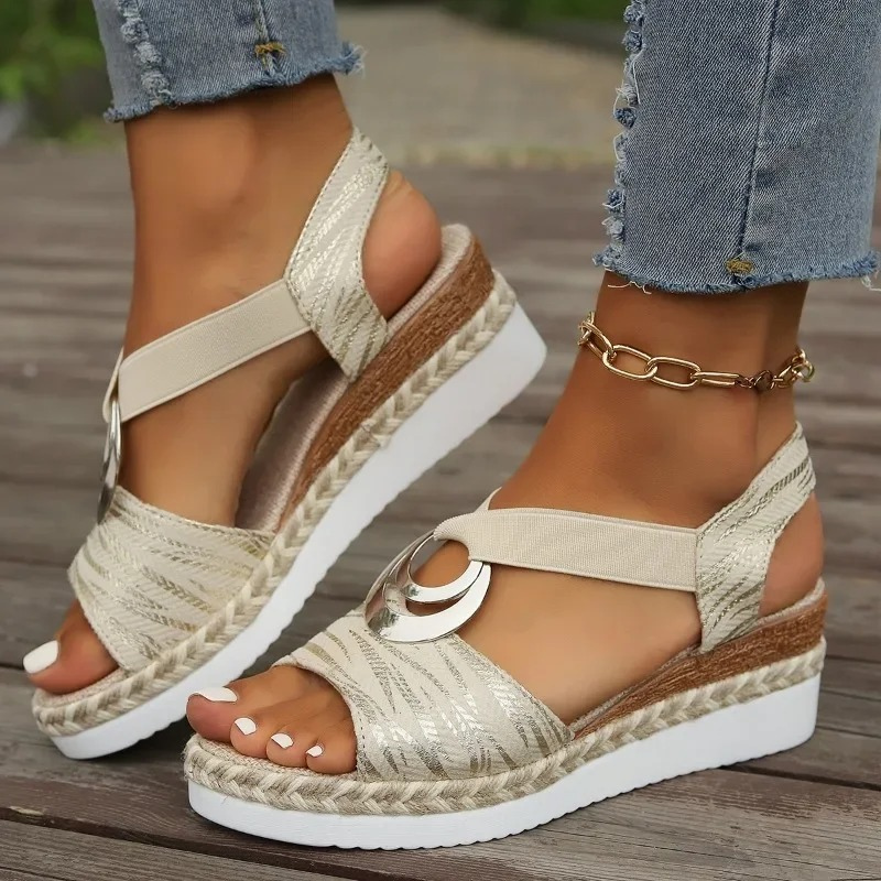 Levoire | Sandales Espadrilles Élégantes Avec Des Sangles Texturées