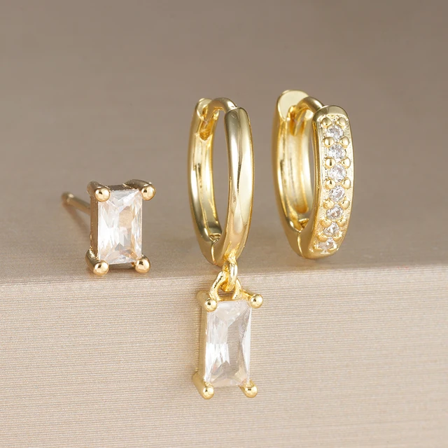 Levoire | Pendentif En Zircon Cristal Série Boucles D'Oreilles Blanc
