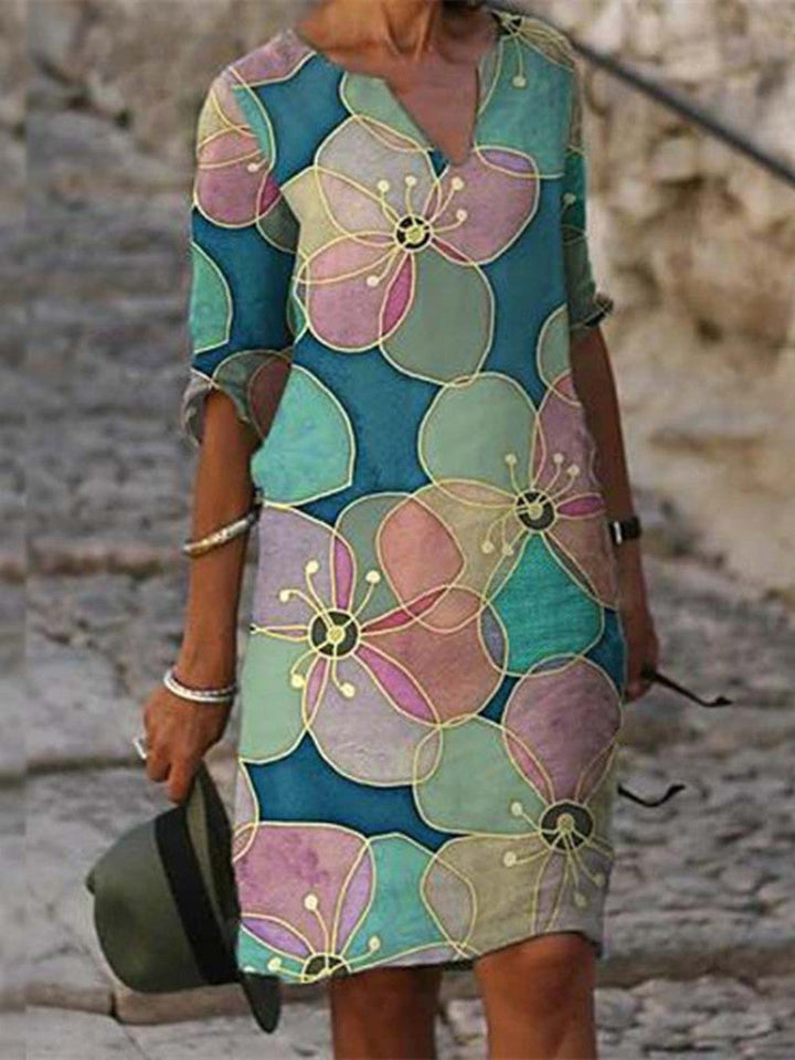 Levoire | Robe En Lin Charmante Avec Motif Floral 7