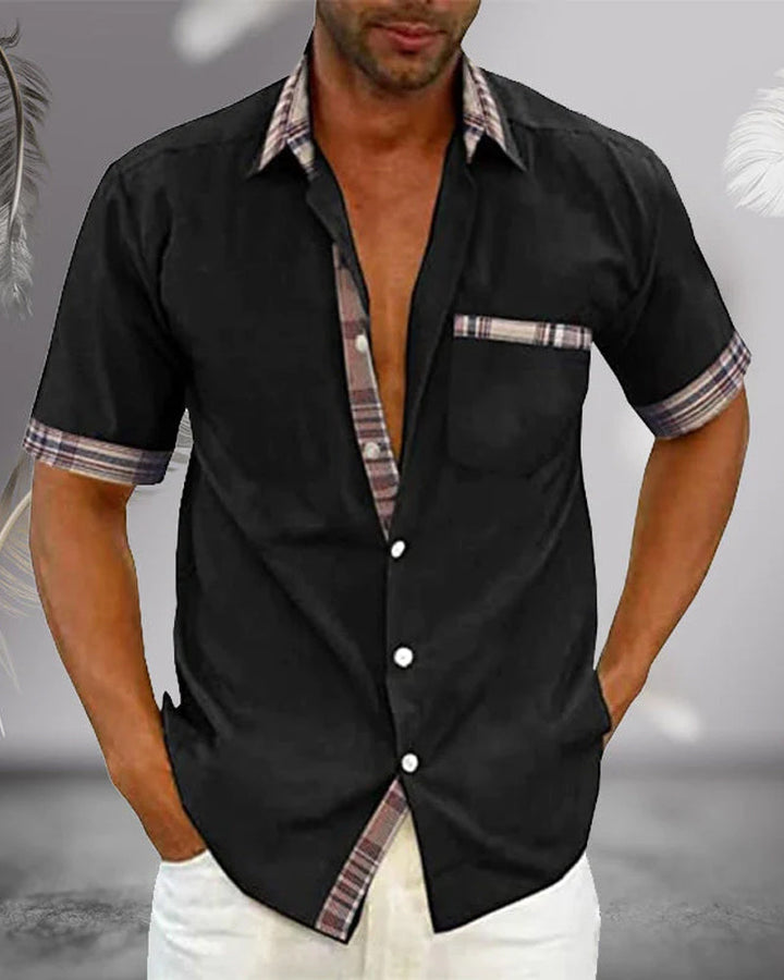 Levoire | Chemise Casual Ademend Elegant Homme Noir