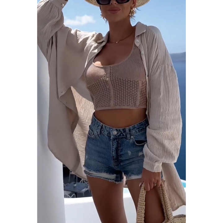 Levoire | Chemise Surdimensionnée Boutonnée Pour - Femmes - Coupe Ample