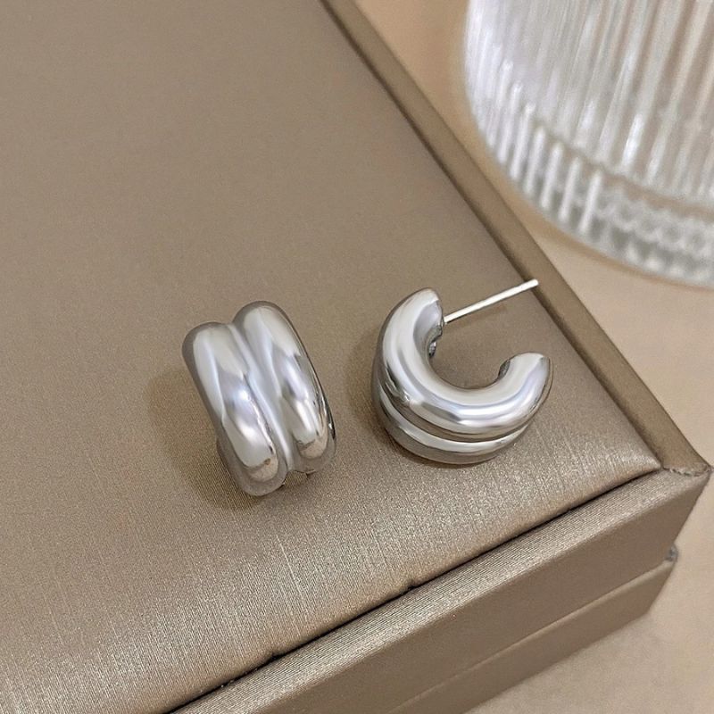 Levoire | Grandes Boucles D'Oreilles Cerceau Finition Dorée Argent Longueur : 15mm