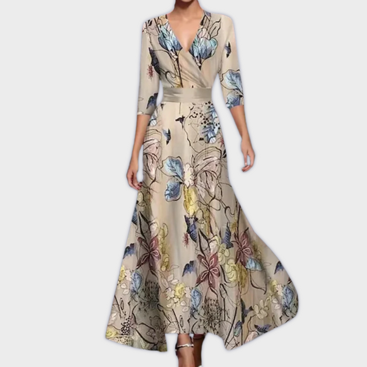 Levoire | Robe Maxi Premium Faite À La Main Champagne