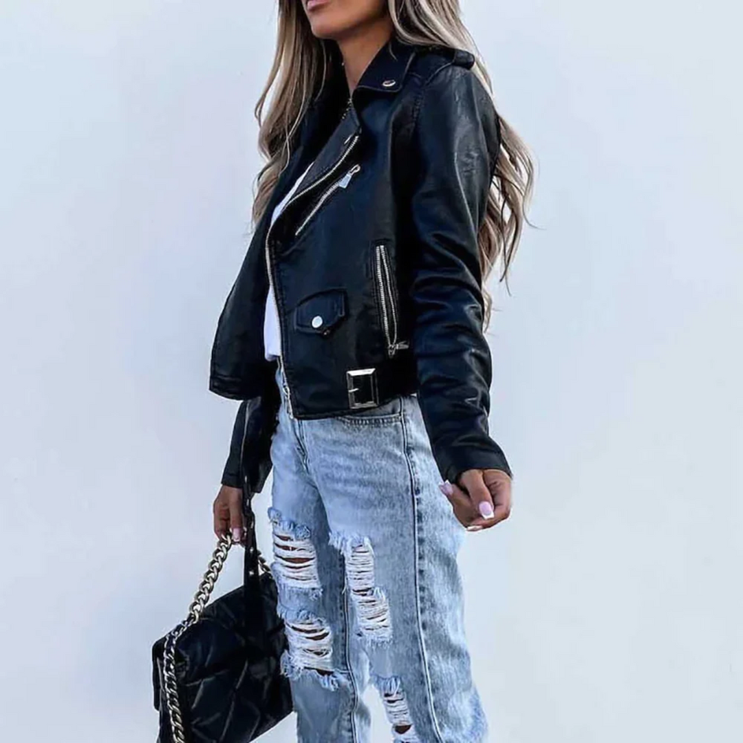 Levoire | Veste En Cuir De Motard Pour Femme