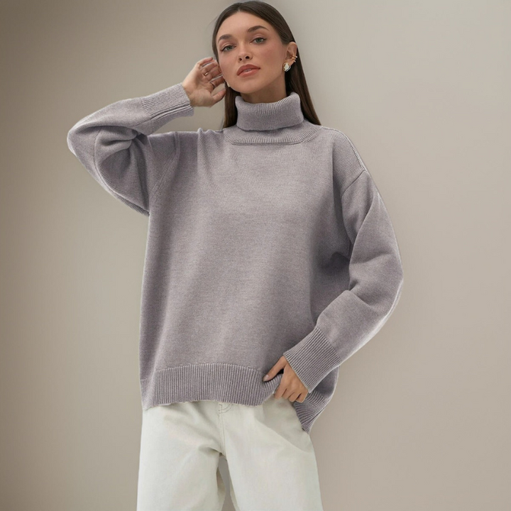 Levoire | Pull Col Roul Femmes Chaud Et Confortable Marron clair