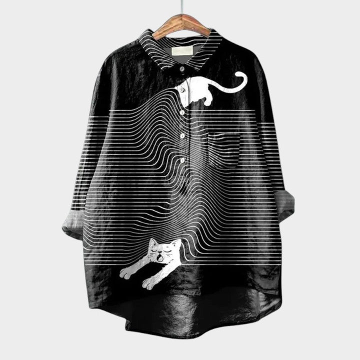 Levoire | Chemise Décontractée Avec Col Rond Noir