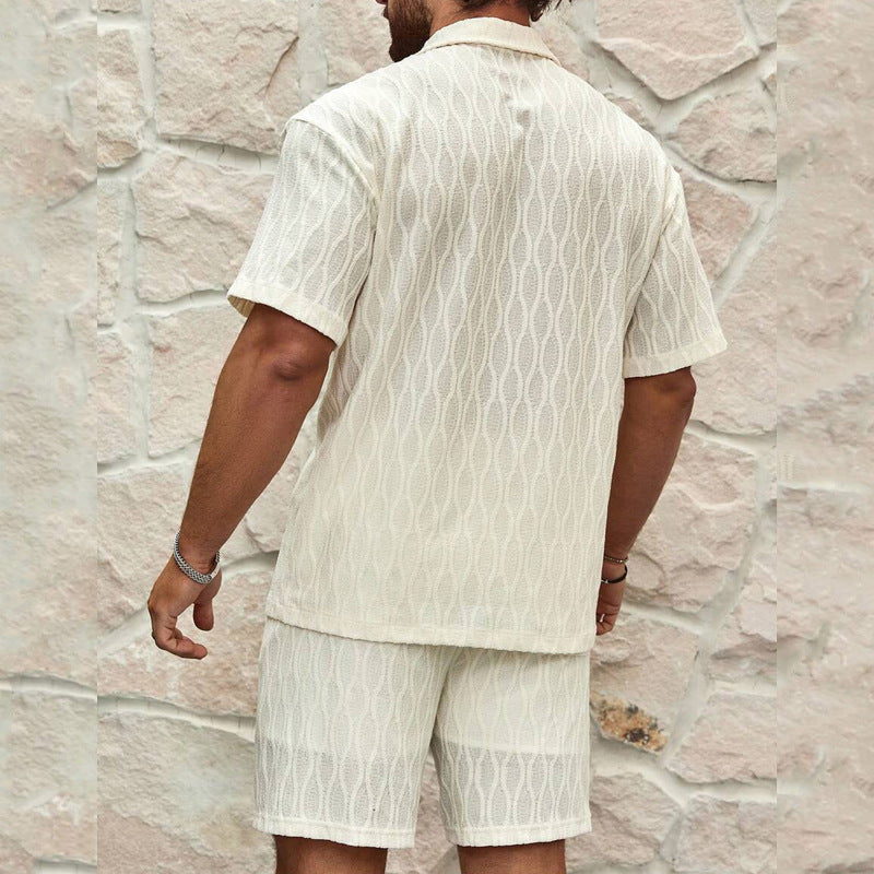 Levoire | Ensemble d'été pour hommes avec chemise et shorts