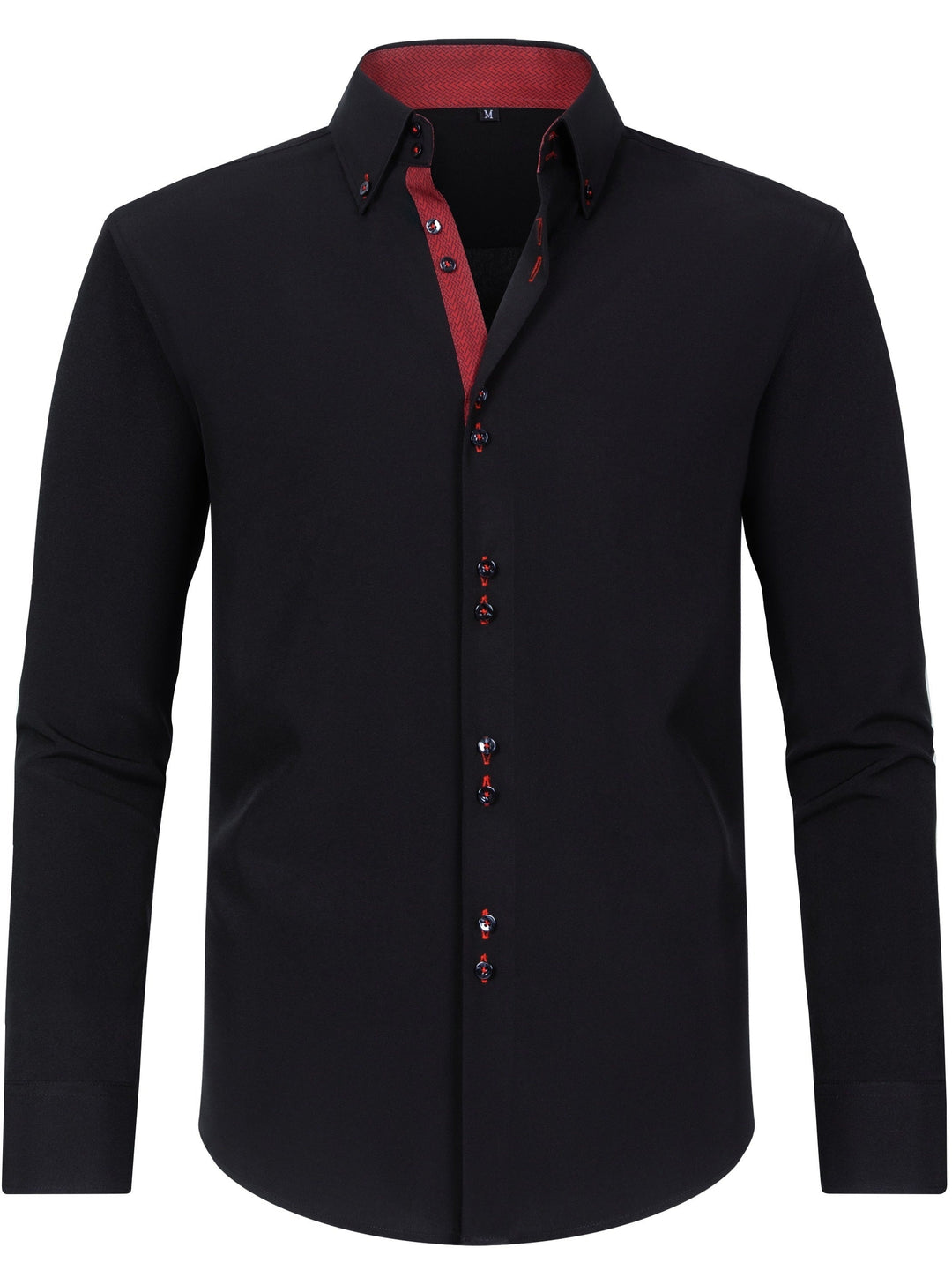 Levoire | Chemise Pour Homme Unie Avec Col Retourné Pour Des Apparitions Élégantes Noir