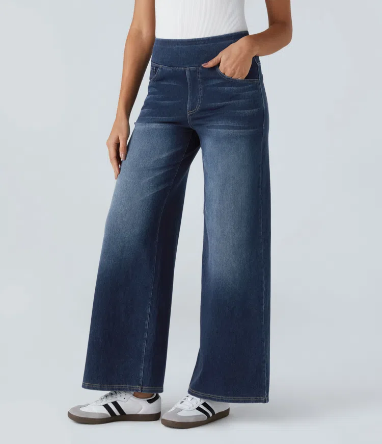 Levoire | Pantalon Denim Stretch Taille Haute Femme