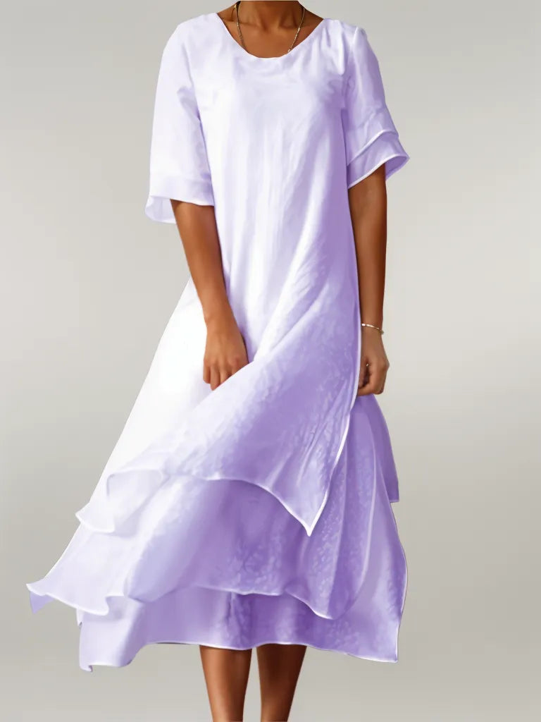 Levoire | Robe En Rose Avec Des Manches Fluides Pour Femmes Lilas