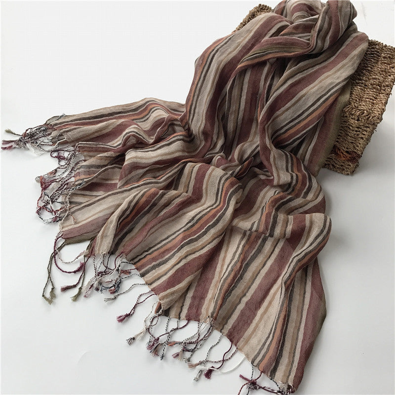 Levoire | Écharpe Rayée Vintage Multicolore 2
