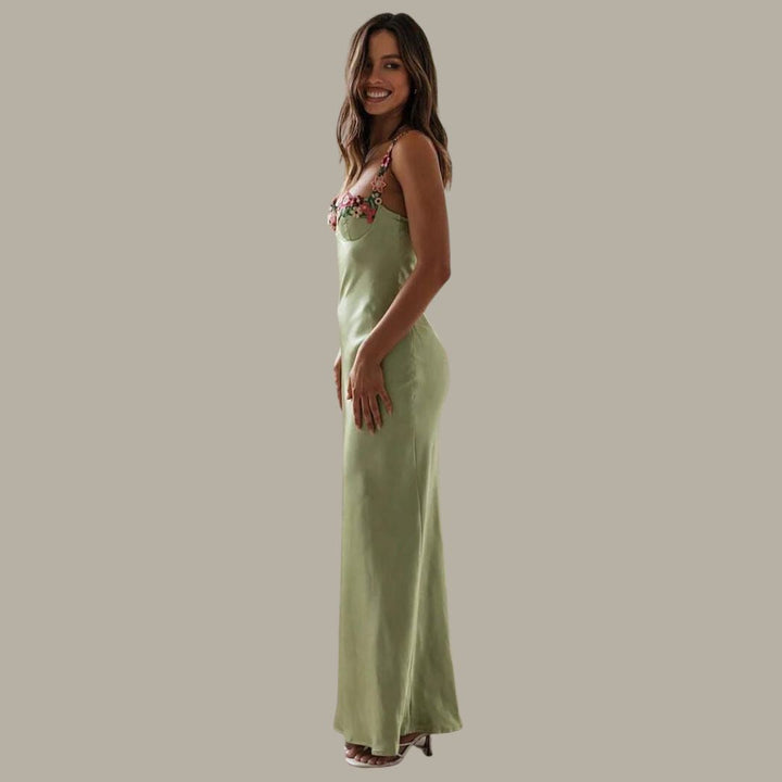 Levoire | Robe maxi satin florale