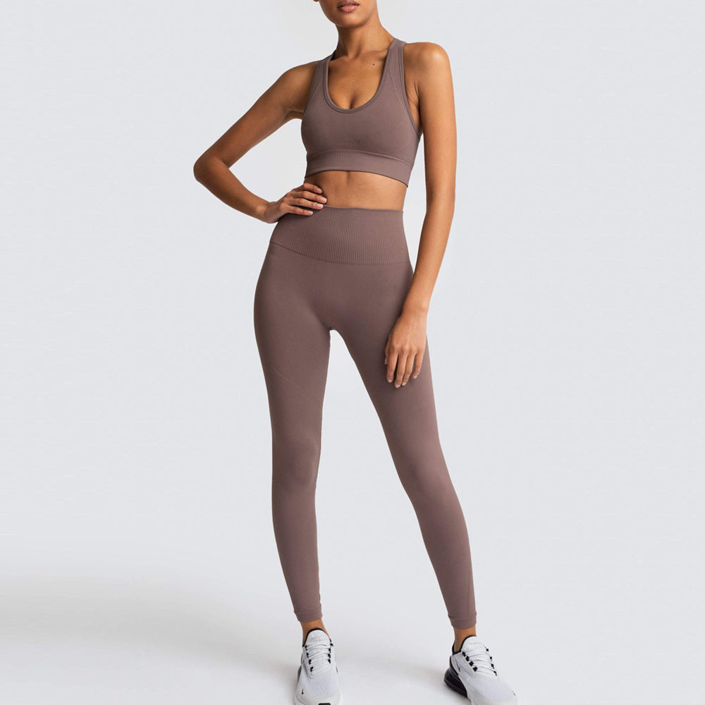 Levoire | Ensemble De Gym Sans Manches Pour Les Effets De Levage Et De Sculptage Café