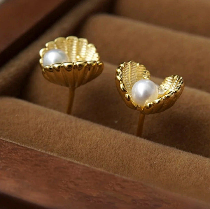 Levoire | Boucles D'Oreilles Courbées Perles Françaises