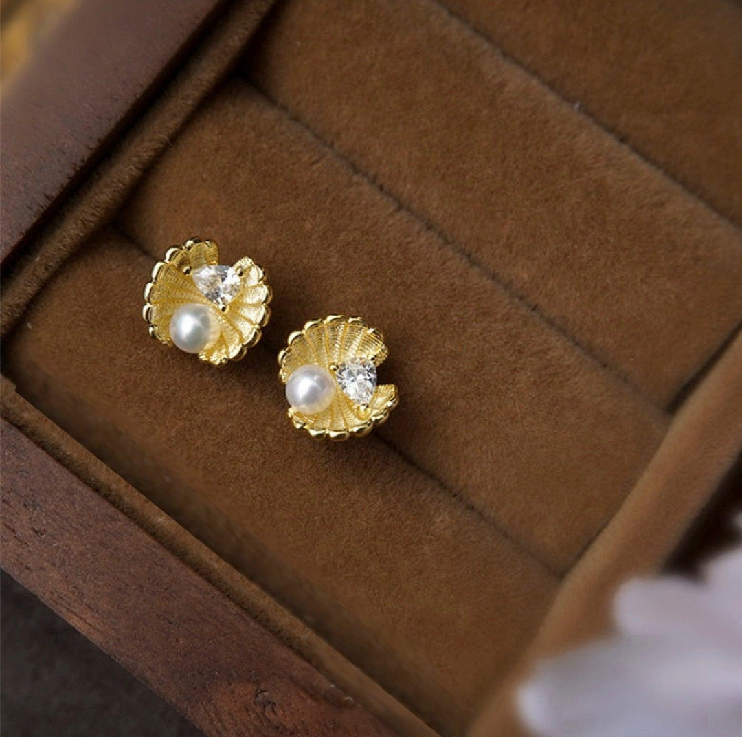 Levoire | Boucles D'Oreilles Courbées Perles Françaises