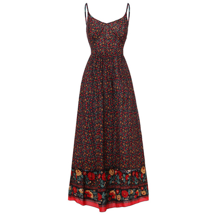 Levoire | Robe Bohémienne Croisée Avec Bretelles