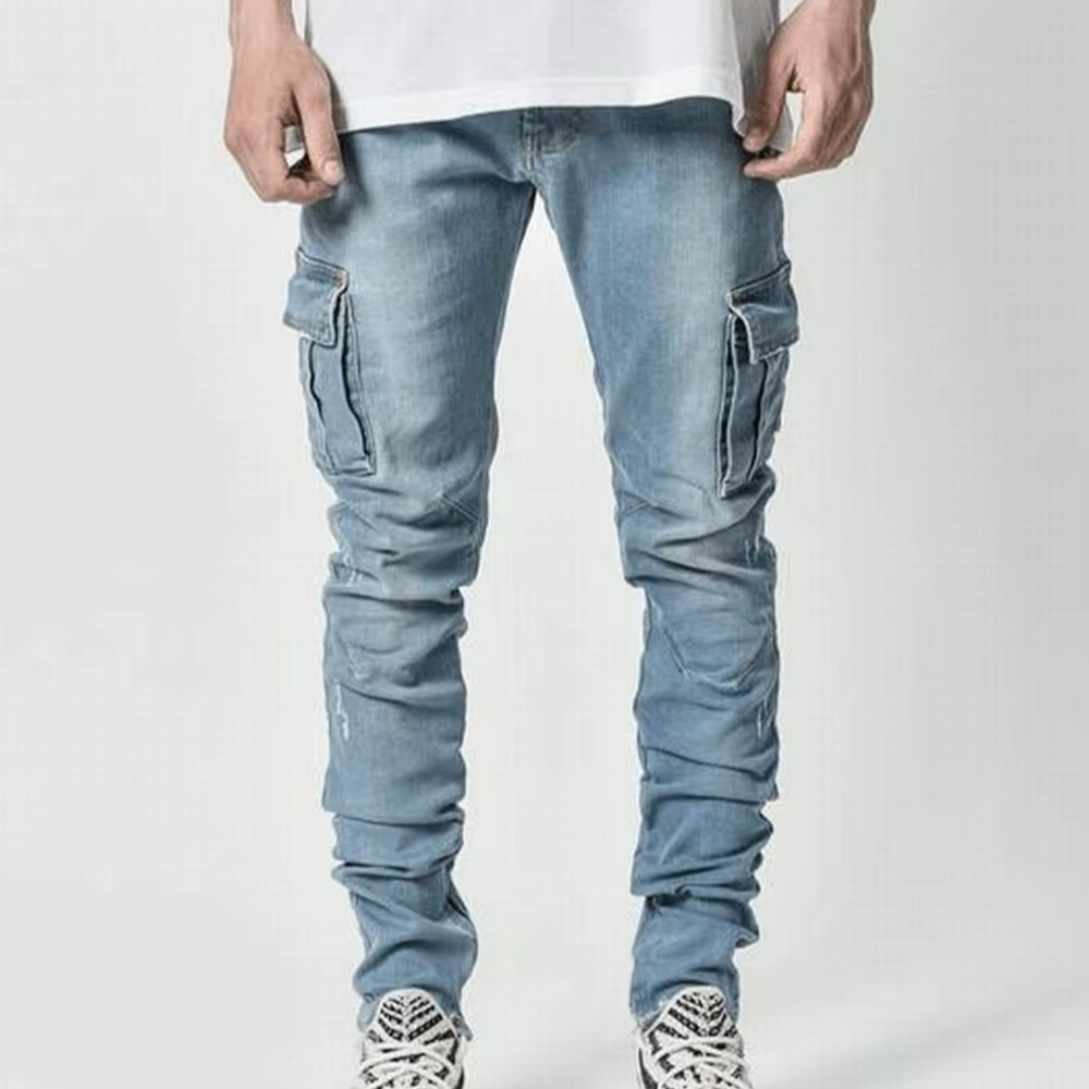 Levoire | Pantalons Cargo Avec Poches Latérales Bleu