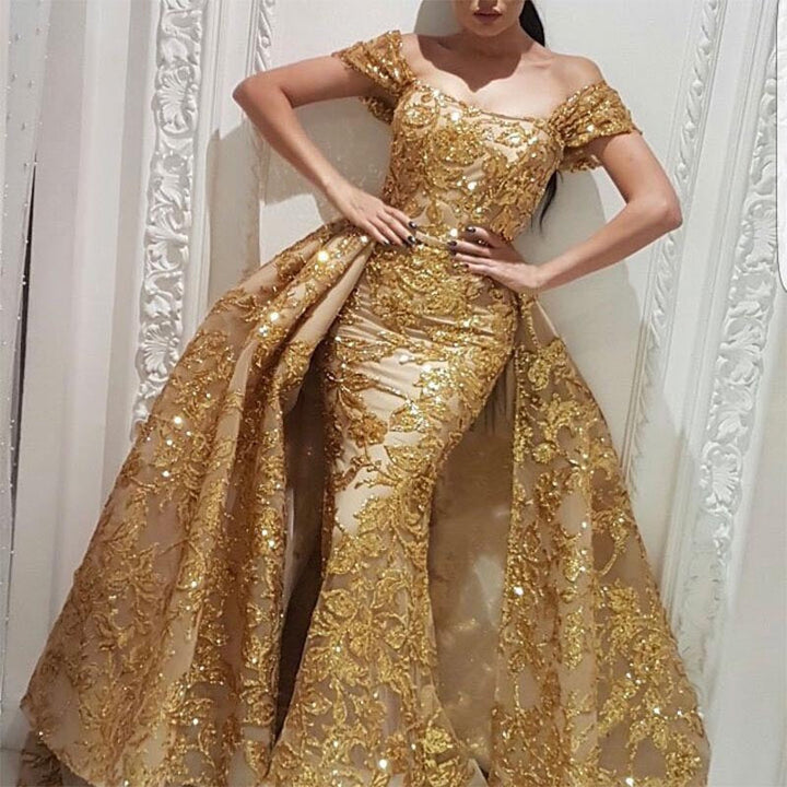 Levoire | Robe à paillettes mobiles et brillantes grande Or