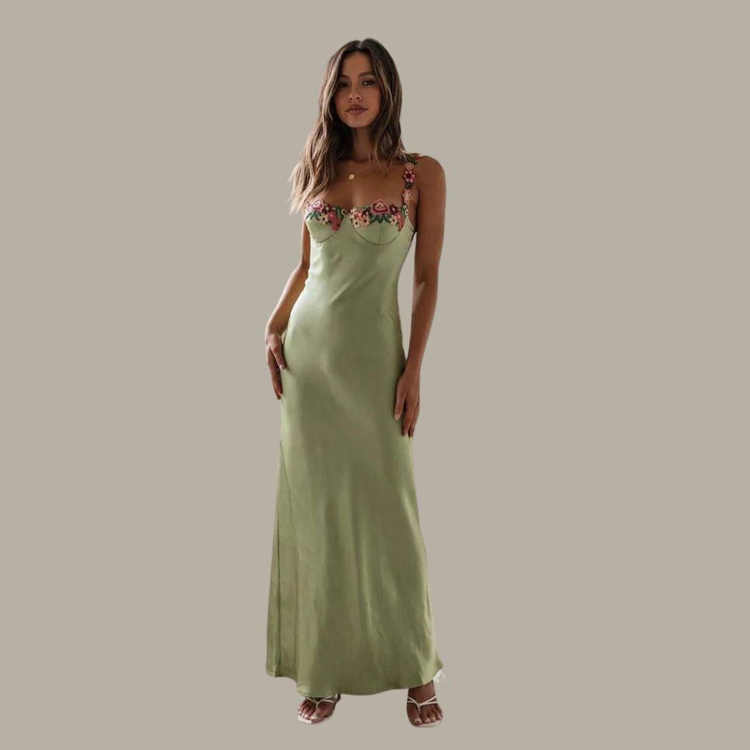Levoire | Robe maxi satin florale