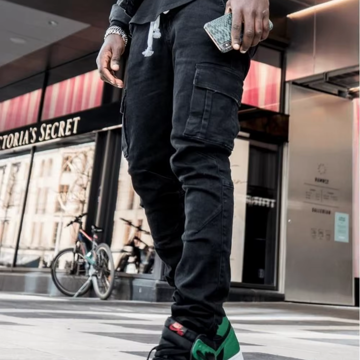 Levoire | Pantalons Cargo Avec Poches Latérales Noir