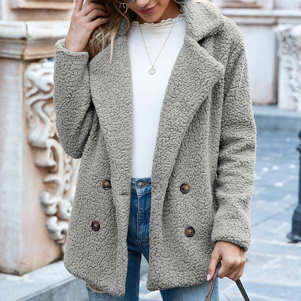 Levoire | Manteau d'hiver avec col décontracté Helle Gris