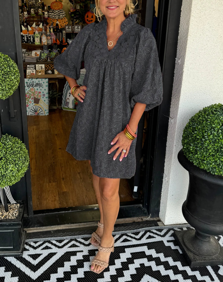 Levoire | Détail Volant Robe A-Line Noir