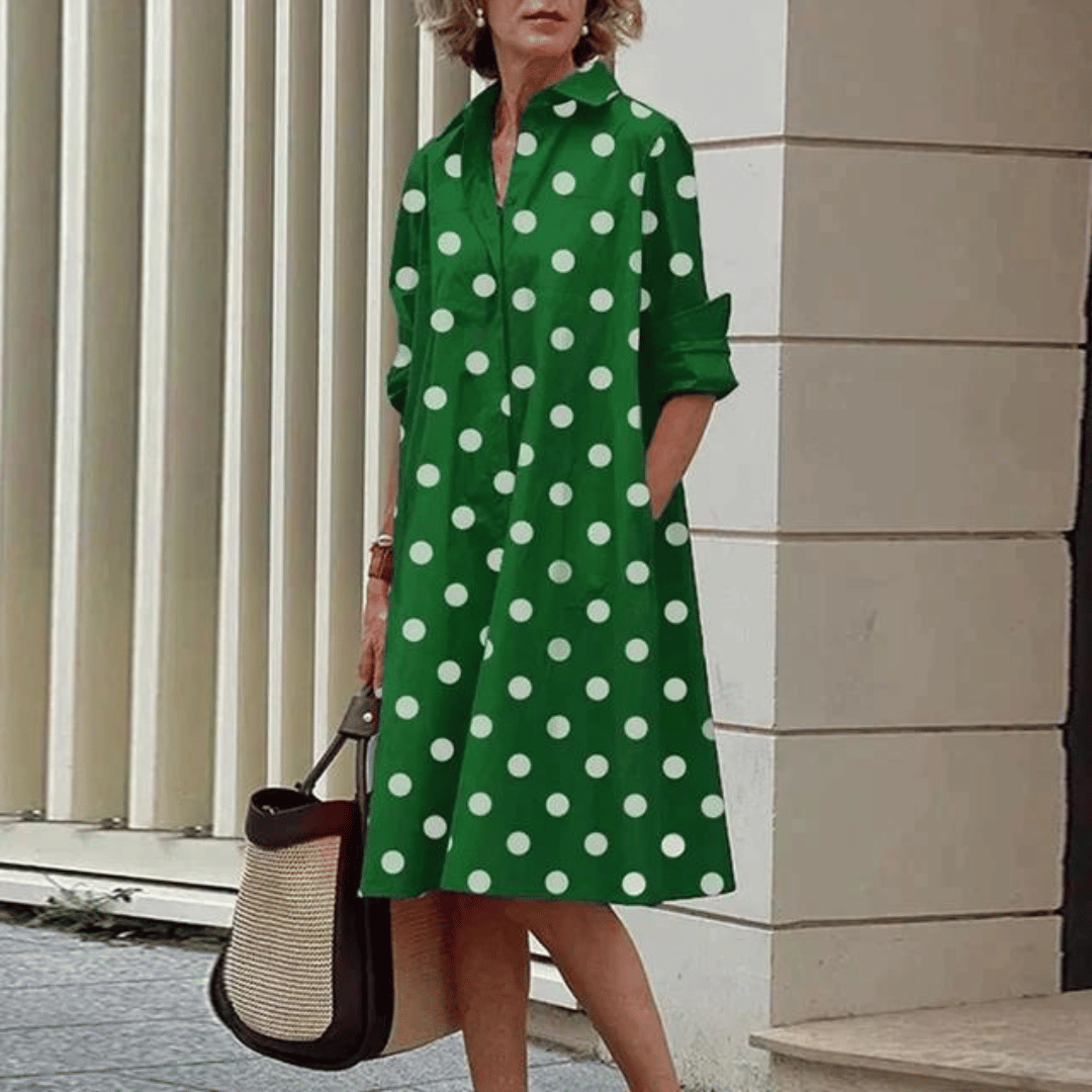 Levoire | Robe Longue Fluide Élégante Vert