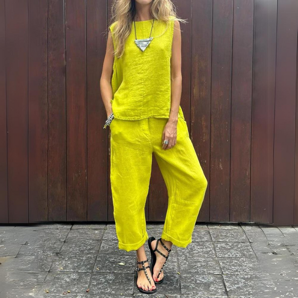 Levoire | Ensemble D'Été Fait À La Main Jaune