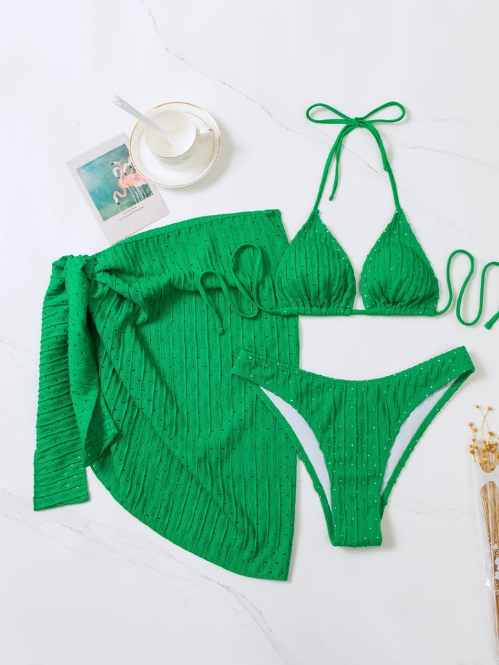 Levoire | Haut De Bikini Triangle Et Jupe (3 Pièces) Légumes
