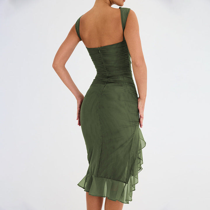 Levoire | Robe Courte Asymétrique Avec Volants